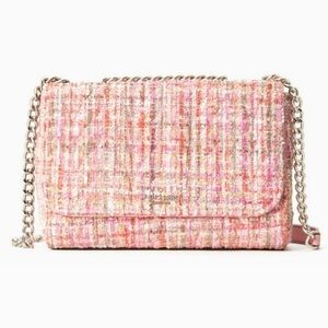 NWOT Kate Spade Briar Lane Quilted Tweed Emelyn Bag Pink